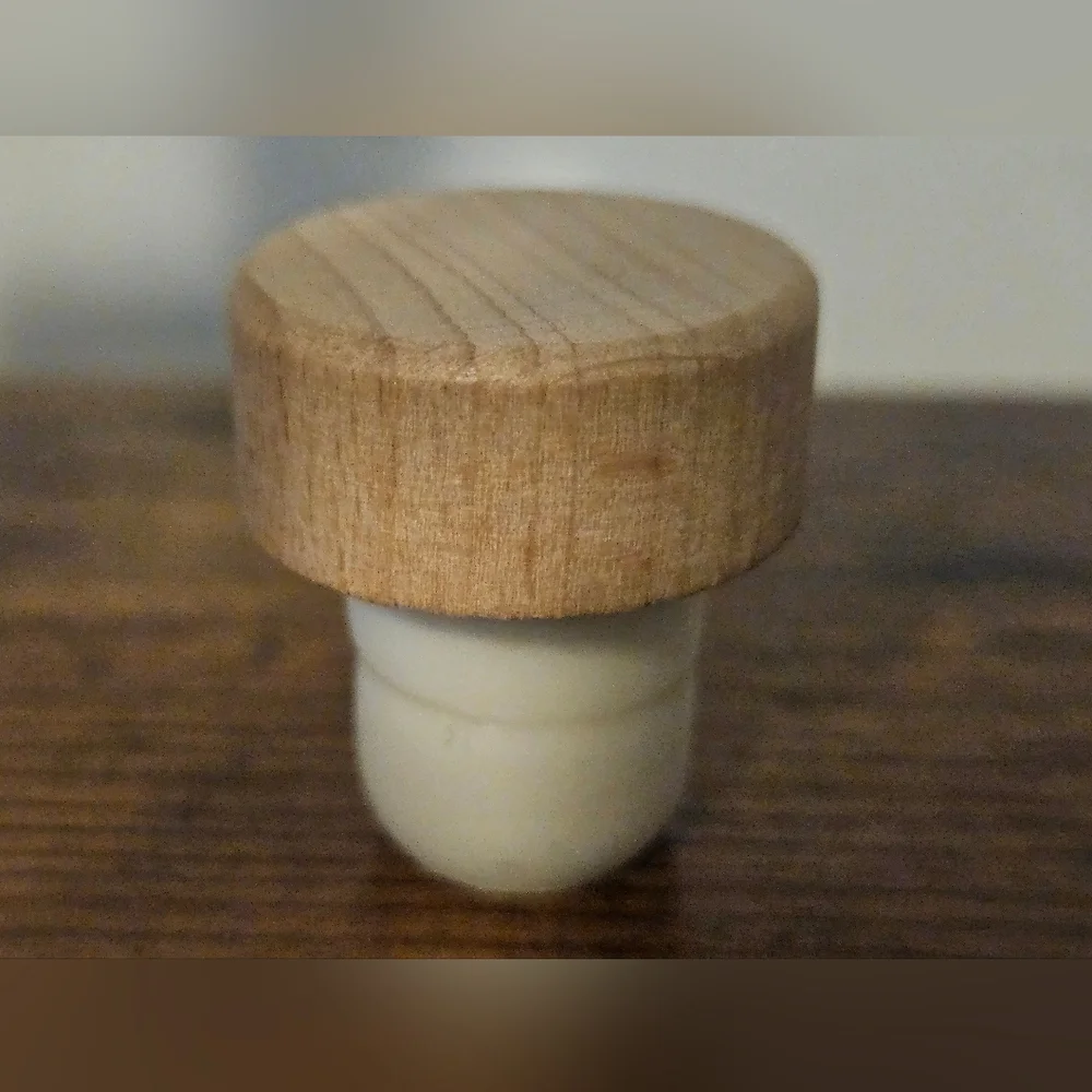 Clear Glass Bottles with Wooden Caps Set Of 3